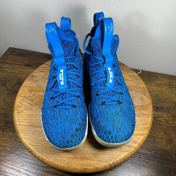 Nike LeBron 15 Hardwood Classics Blue Shoes‎ Mens Size 9 897648-400 - Picture 2 of 8